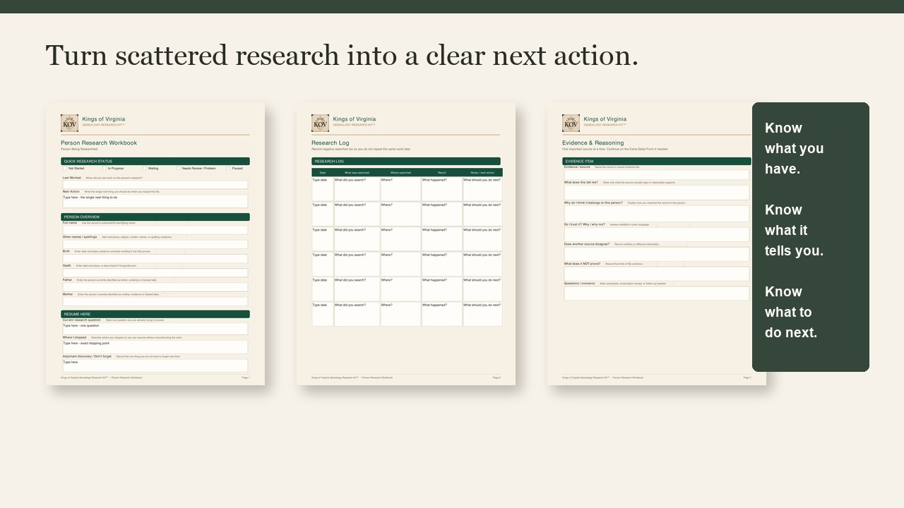 Preview of the fillable Person Research Workbook